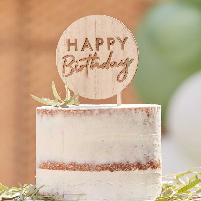 Ginger Ray® Leseni okrasek za torto Happy Birthday Ginger Ray