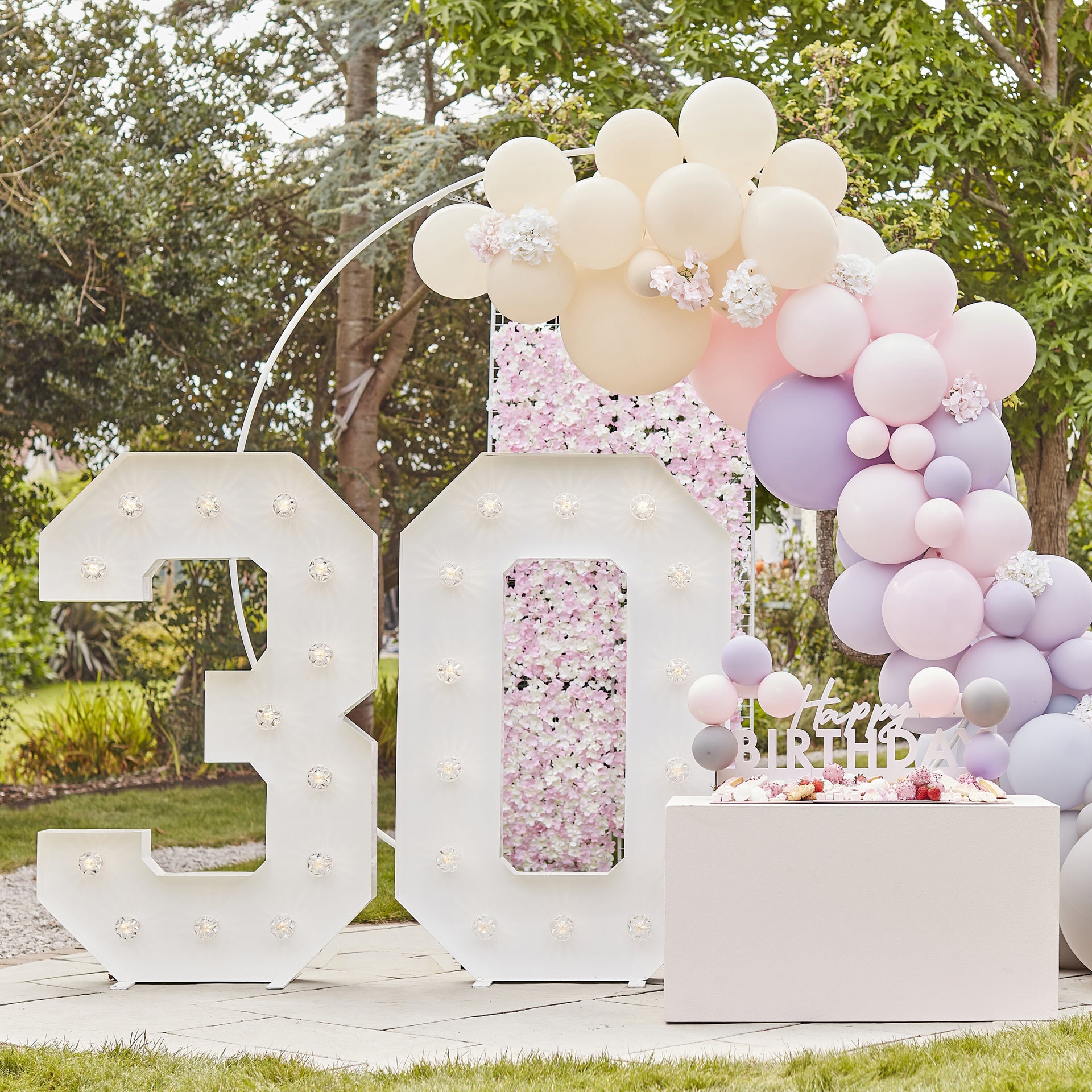 Ginger Ray® Lok iz balonov Luxe Pink, Lilac & Grey Ginger Ray