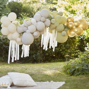 Ginger Ray® Lok iz balonov Green, Cream, Grey & Gold Chrome Balloon Ginger Ray