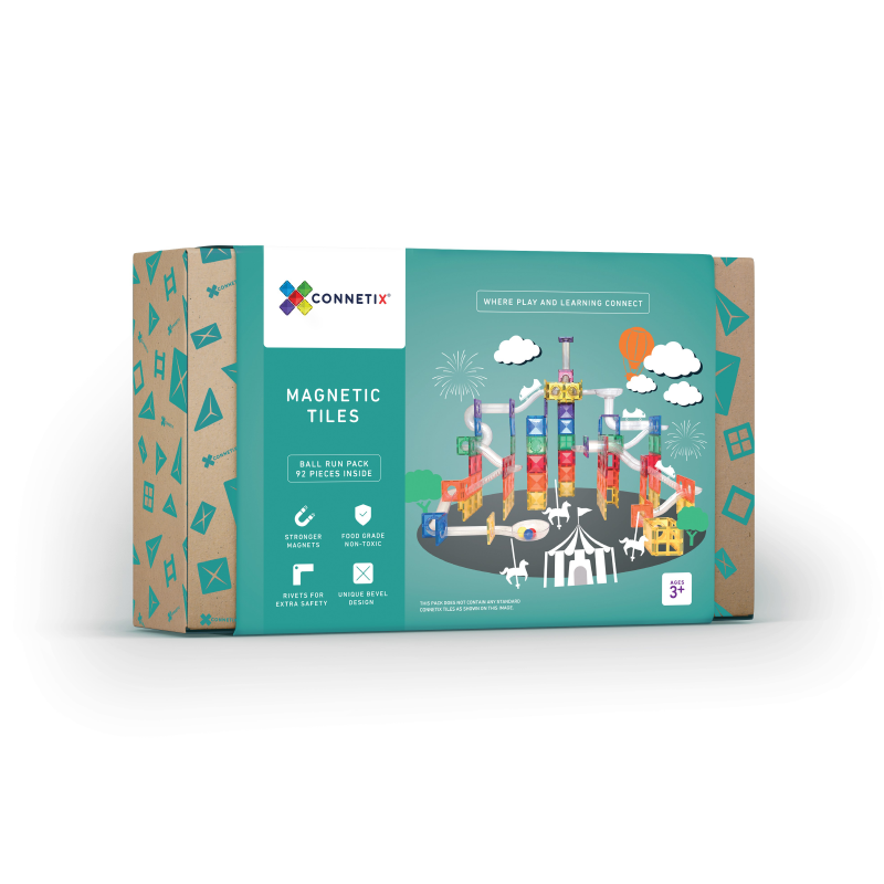 Connetix® Magnetne ploščice Ball Run Set 92-delni Connetix