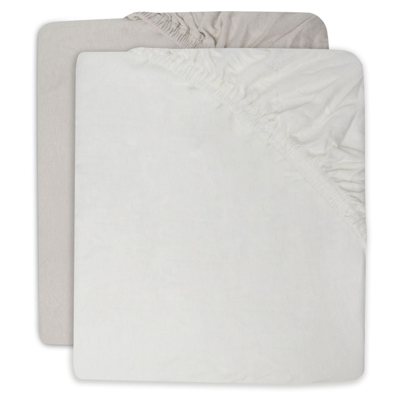 Jollein® Bombažna rjuha Ivory/Nougat 2 kosa 120x60 Jollein