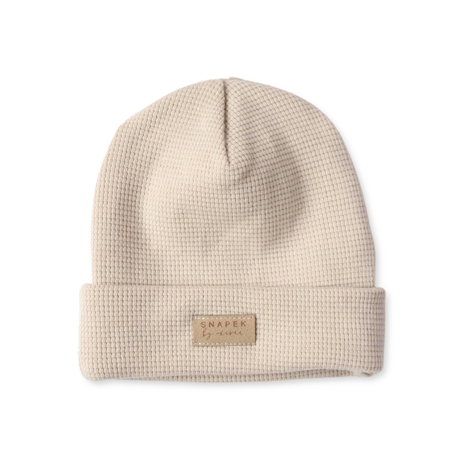 Snapek® Kapa zavihana Vafel Beige 9-12 M Snapek