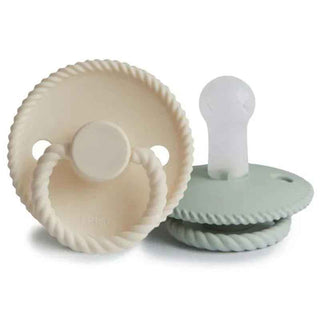 Frigg® Rope Pacifiers Silicone Cream/Sage 