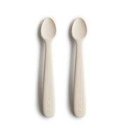 Mushie® Set dveh silikonskih žličk Ivory Mushie