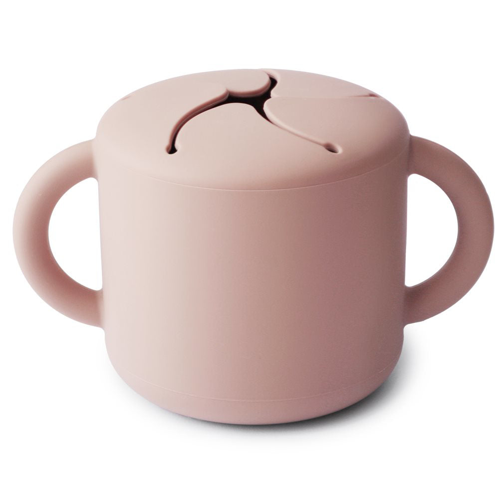Mushie® Silikonska posodica za prigrizke Blush Mushie