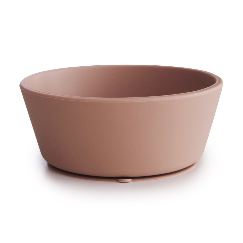 Mushie® Silikonska skledica z vakuumskim dnom Blush Mushie