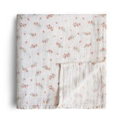 Mushie® Tetra plenička Pink Flowers 120x120 Mushie