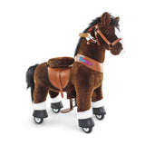 PonyCycle® Horse on the wheels - Chocolate Brown with White Hoof (3-4Y)