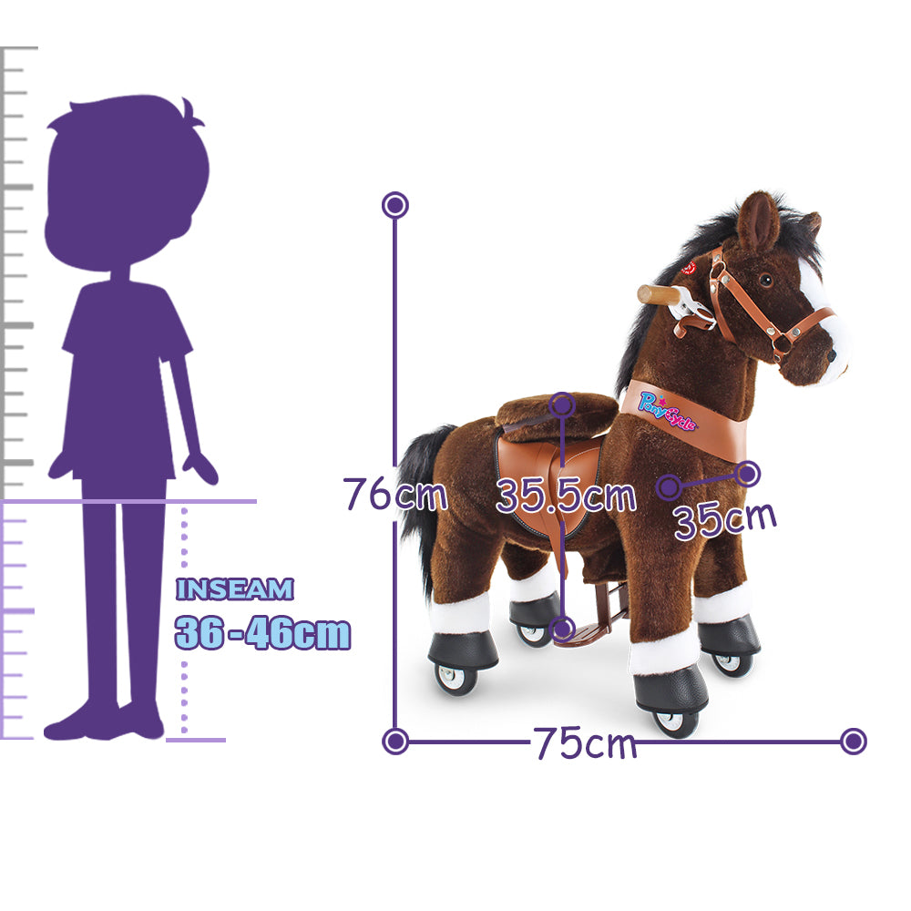 PonyCycle® Konjiček na kolesih - Chocolate Brown with White Hoof (3-5L) PonyCycle