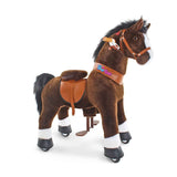 PonyCycle® Horse on the wheels - Chocolate Brown with White Hoof (4-7Y)