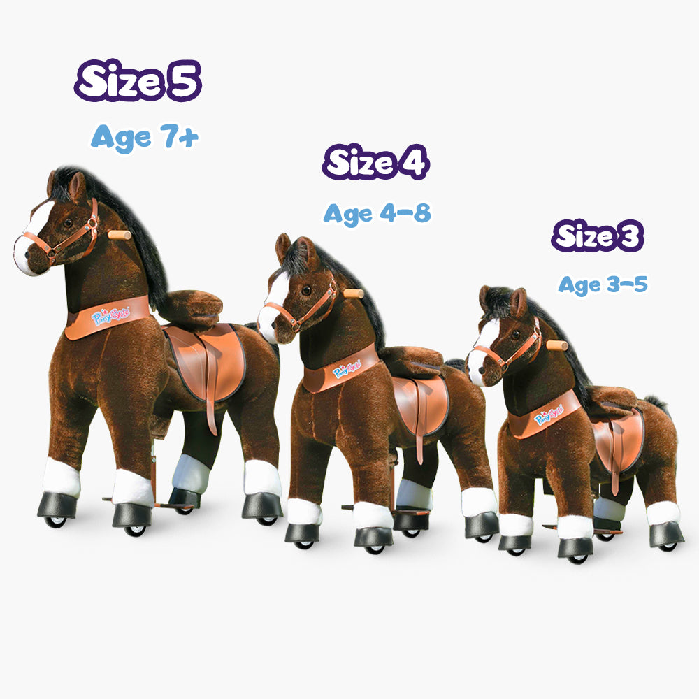 PonyCycle® Konjiček na kolesih - Chocolate Brown with White Hoof (4-8L) PonyCycle