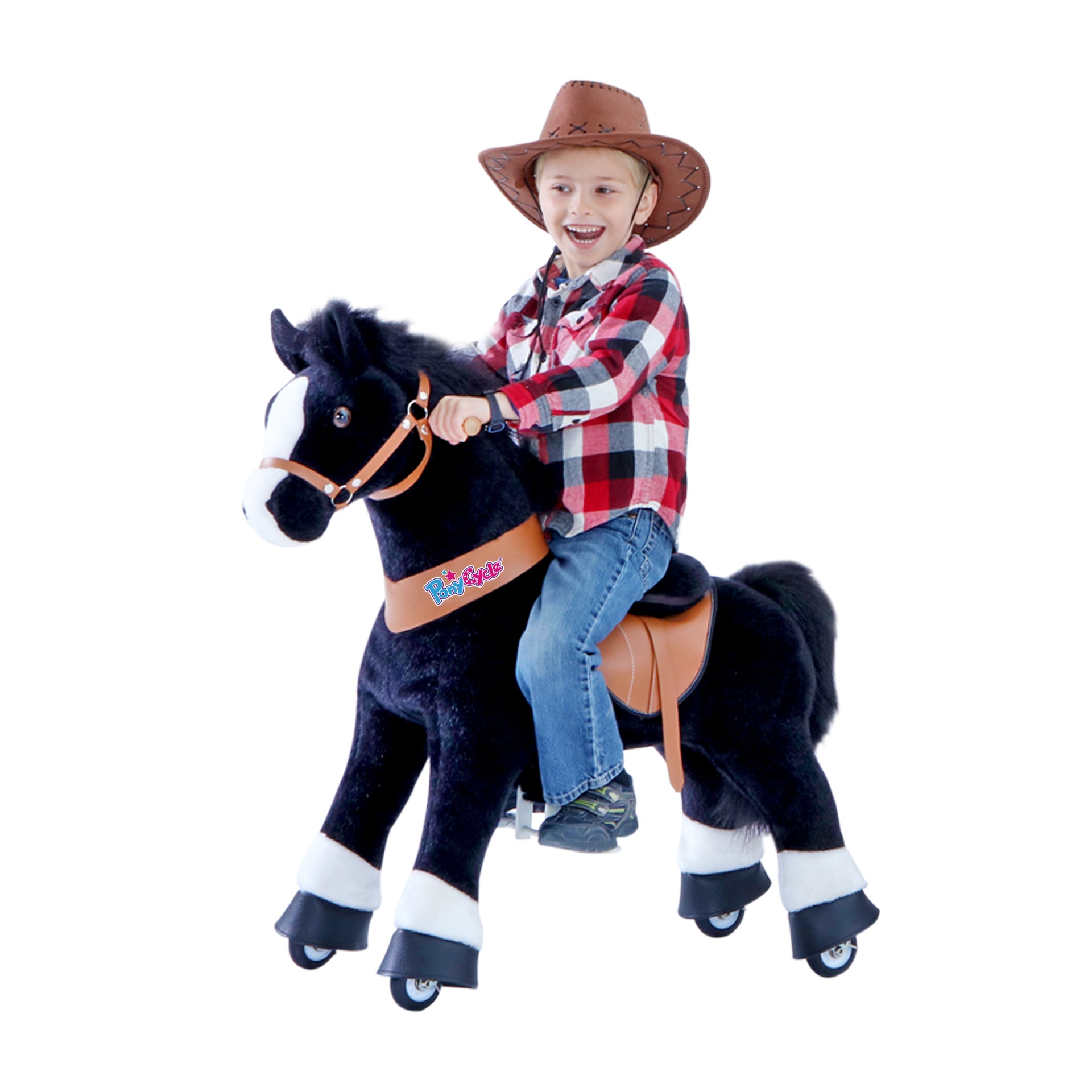 PonyCycle® Konjiček na kolesih - Black with White Hoof (4-8L) PonyCycle