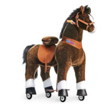 PonyCycle® Horse on the wheels - Chocolate Brown with White Hoof (7+Y)