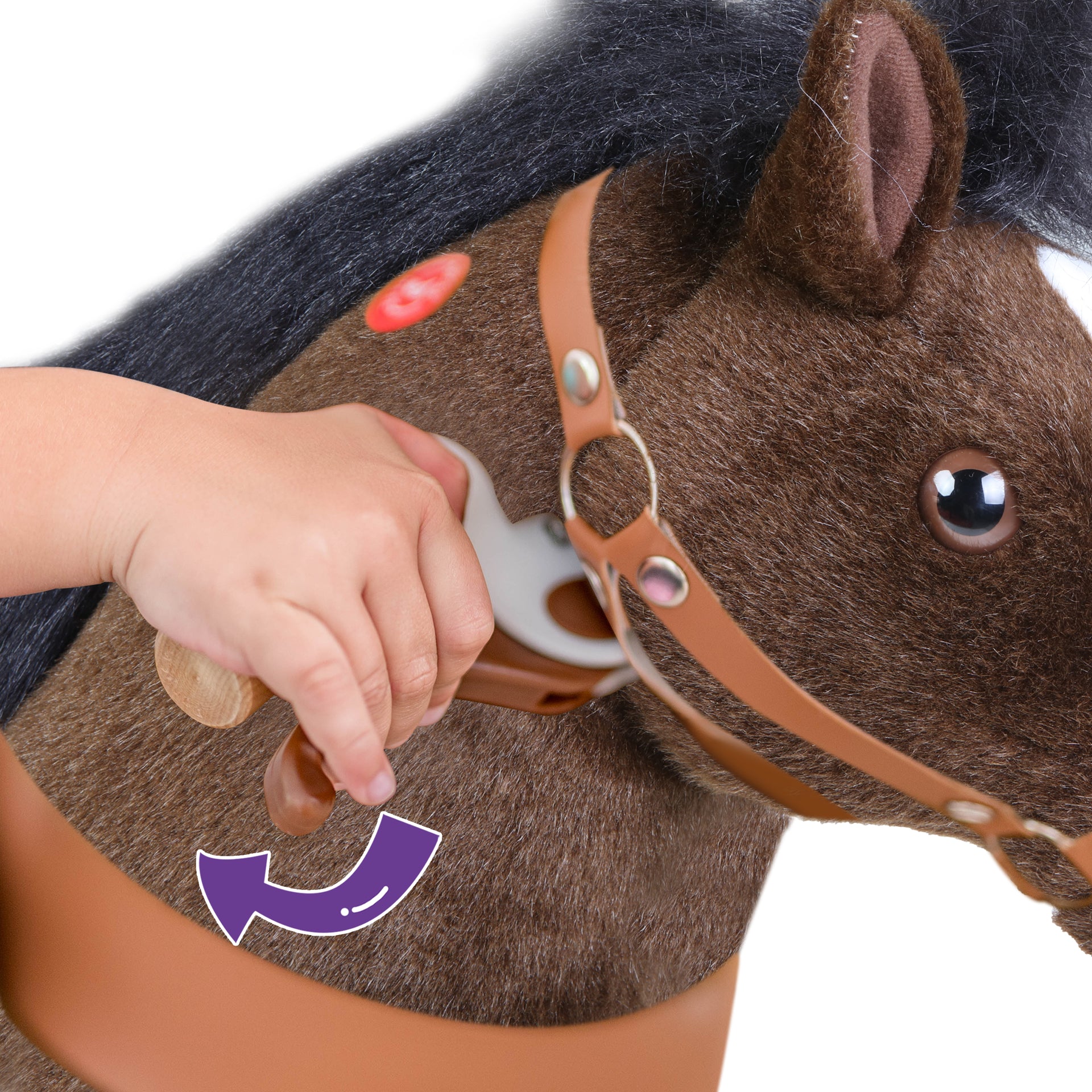 PonyCycle® Konjiček na kolesih - Chocolate Brown with White Hoof (7+L) PonyCycle