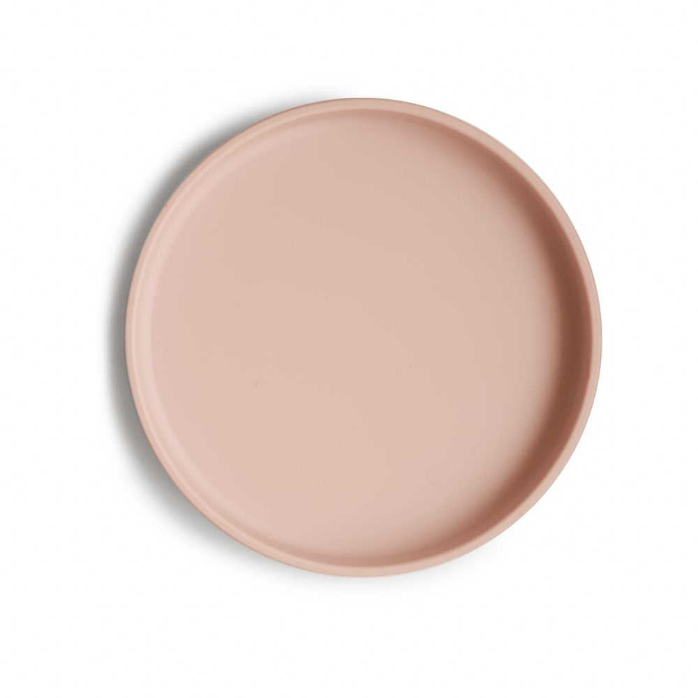 Mushie® Silikonski krožnik z vakumskim dnom Blush Mushie