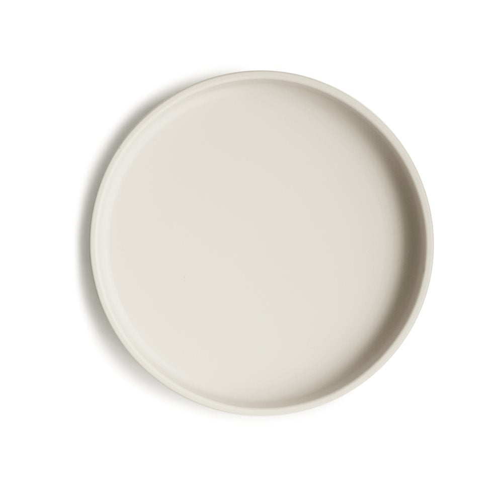Mushie® Silikonski krožnik z vakumskim dnom Ivory Mushie