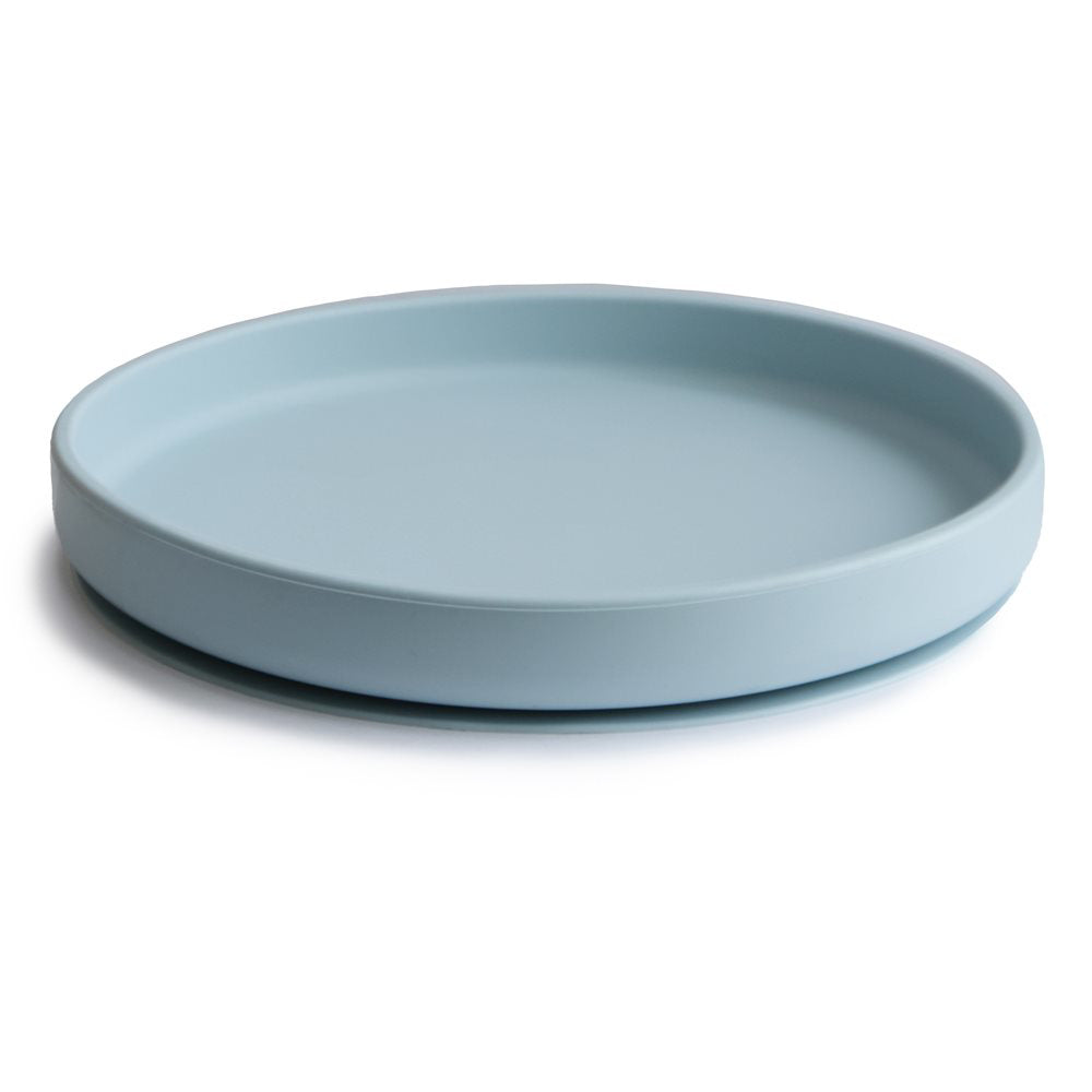 Mushie® Silikonski krožnik z vakumskim dnom Powder Blue Mushie