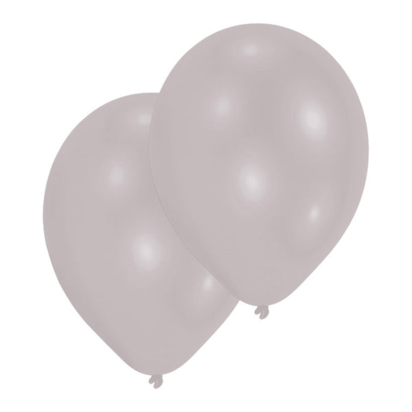 Amscan® 10 lateks balonov 27,5 cm Metallic Silver Amscan