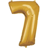 Amscan® Balónek číslo 7 (86 cm) Gold