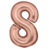Amscan® Balónek číslo 8 (86 cm) Silk Lustre Rose Gold