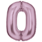 Amscan® Balon številka 0 (86 cm) Silk Lustre Pastel Pink Amscan