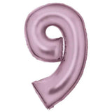Amscan® Balónek číslo 9 (86 cm) Silk Lustre Pastel Pink