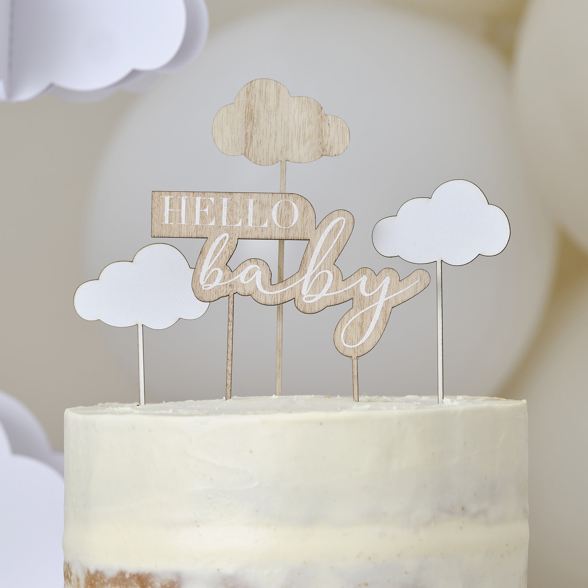 Ginger Ray® Leseni okrasek za torto Hello Baby Clouds Ginger Ray