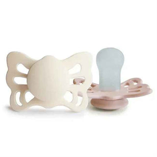 Frigg® Anatomical Silicone Pacifiers Butterfly Cream/Blush