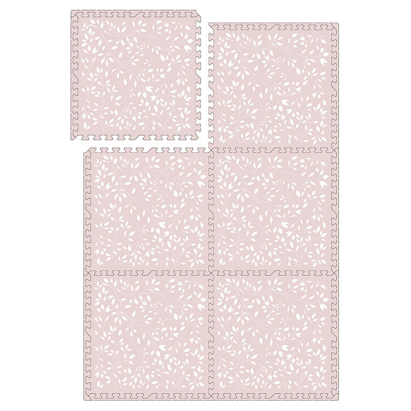 Evibell® Igralna podloga Puzzle 120x180 Leaves Raspberry Evibell