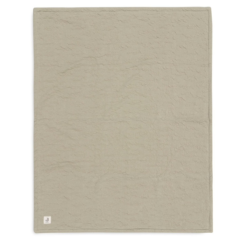 Jollein® Bombažna odejica Soft Waves Olive Green 75x100 Jollein