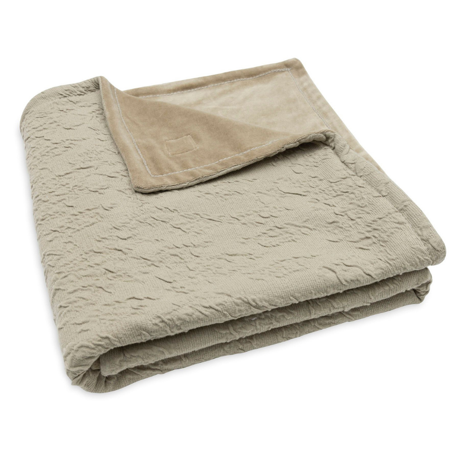 Jollein® Bombažna odejica Soft Waves Olive Green 100x150 Jollein