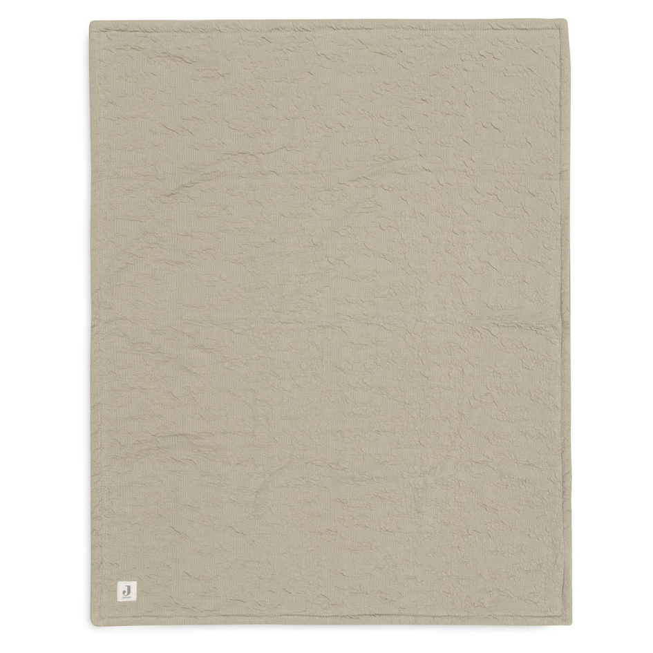 Jollein® Bombažna odejica Soft Waves Olive Green 100x150 Jollein