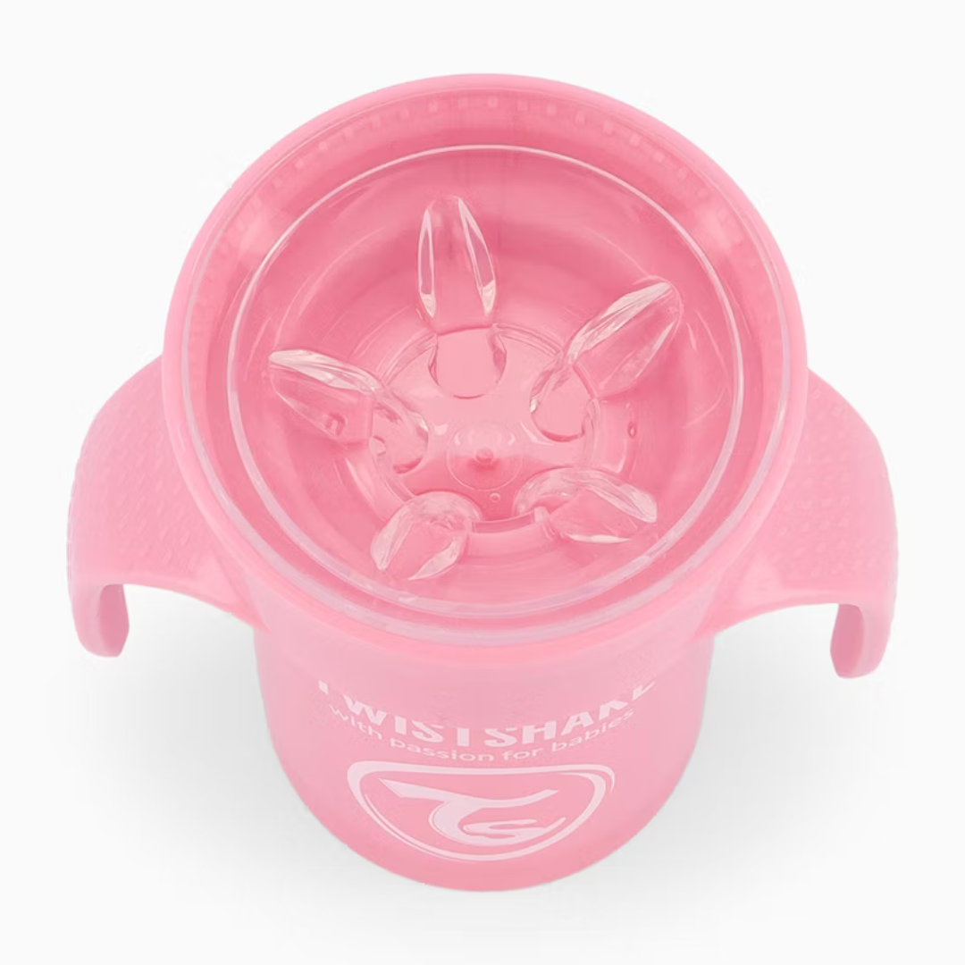 Twistshake® 360 Lonček za učenje pitja 230ml Pink Twistshake
