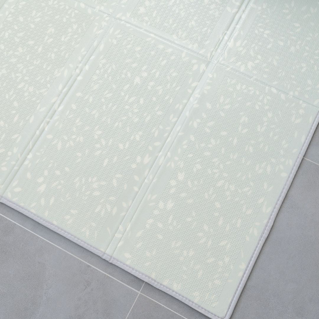 Evibell® Zložljiva igralna podloga 150x190 Leaves/Geometric Pistachio Evibell
