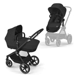 Cybex® Kinderwagen 2-in-1 Eos™ Lux Moon Black (Black Frame)