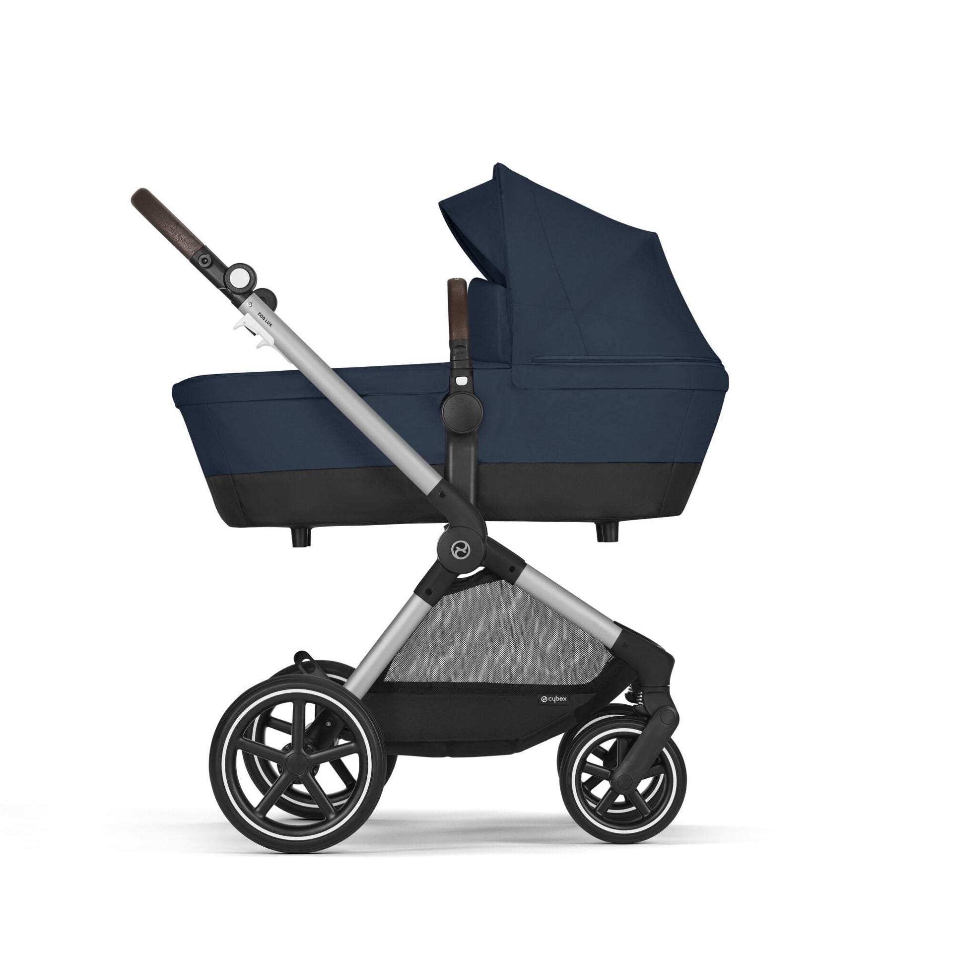 Cybex® Otroški voziček 2v1 Eos™ Lux Ocean Blue (Silver Frame) Cybex