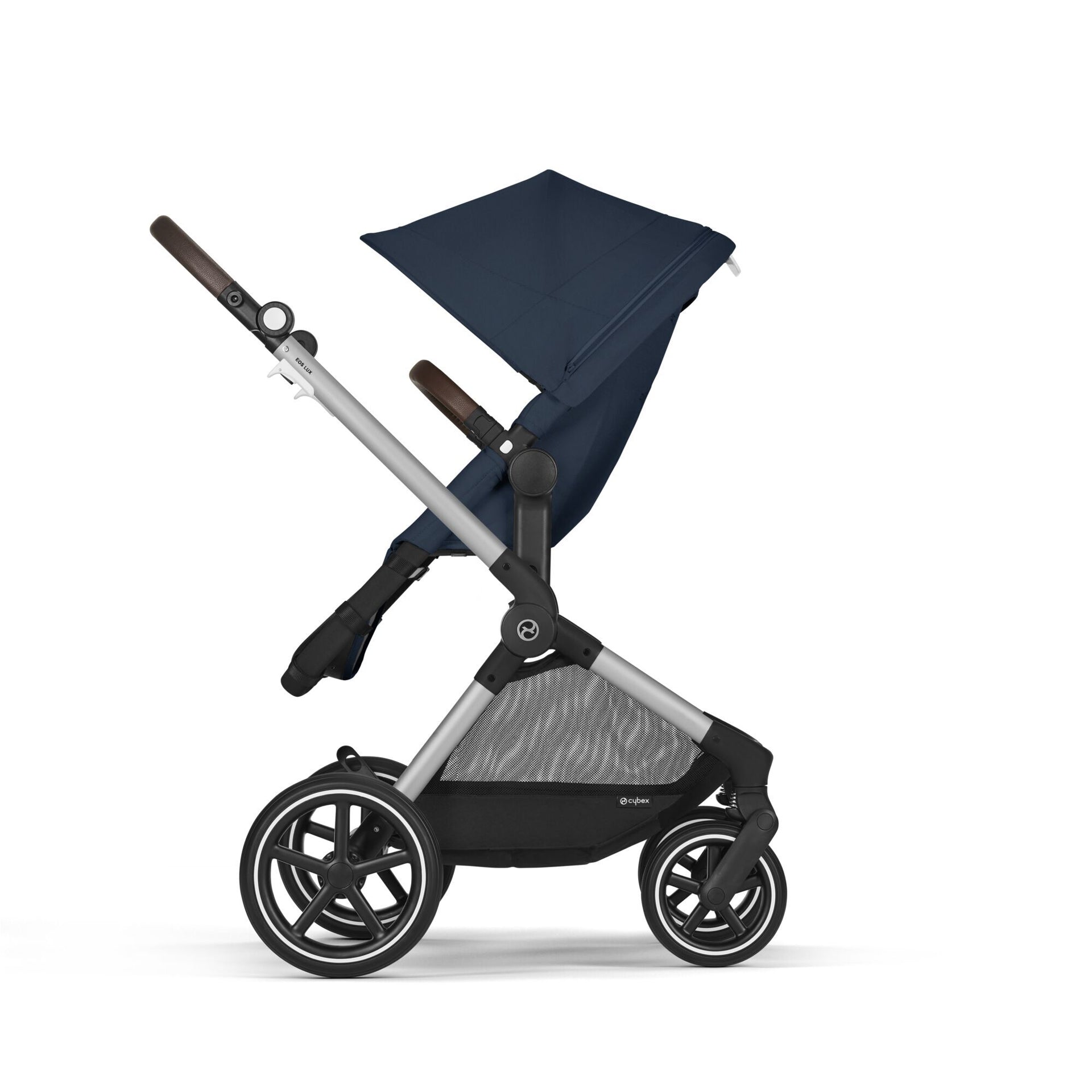 Cybex® Otroški voziček 2v1 Eos™ Lux Ocean Blue (Silver Frame) Cybex