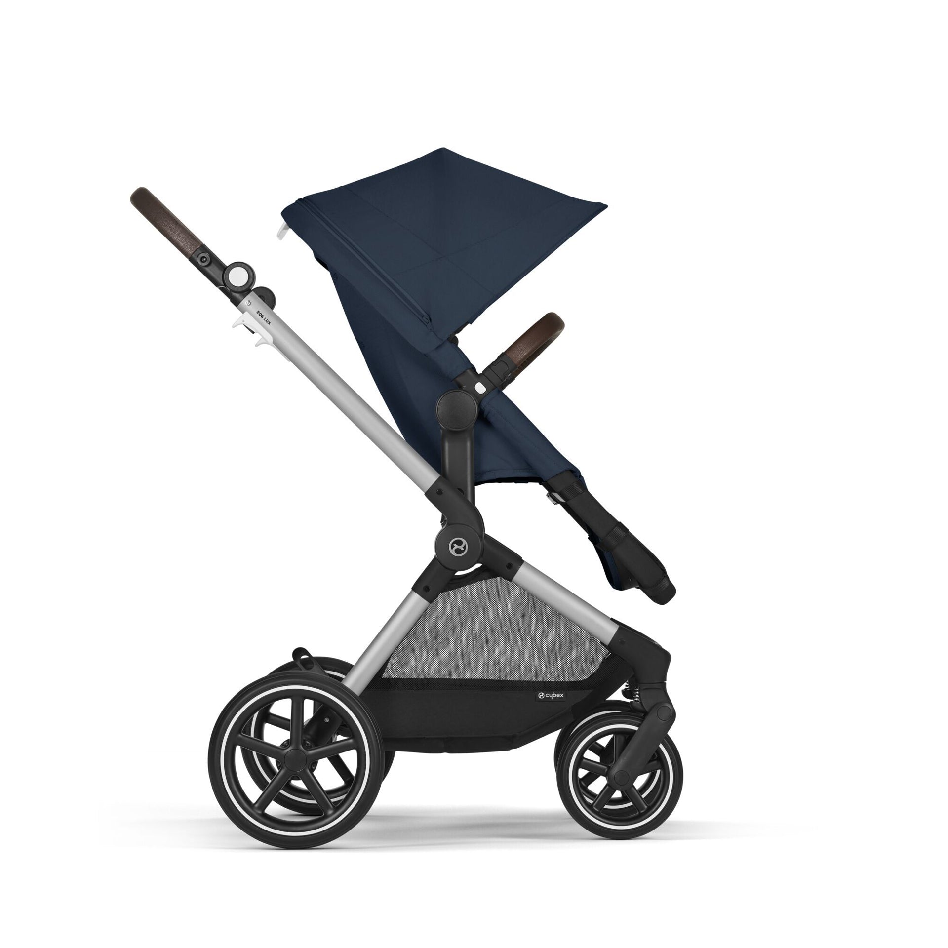 Cybex® Otroški voziček 2v1 Eos™ Lux Ocean Blue (Silver Frame) Cybex