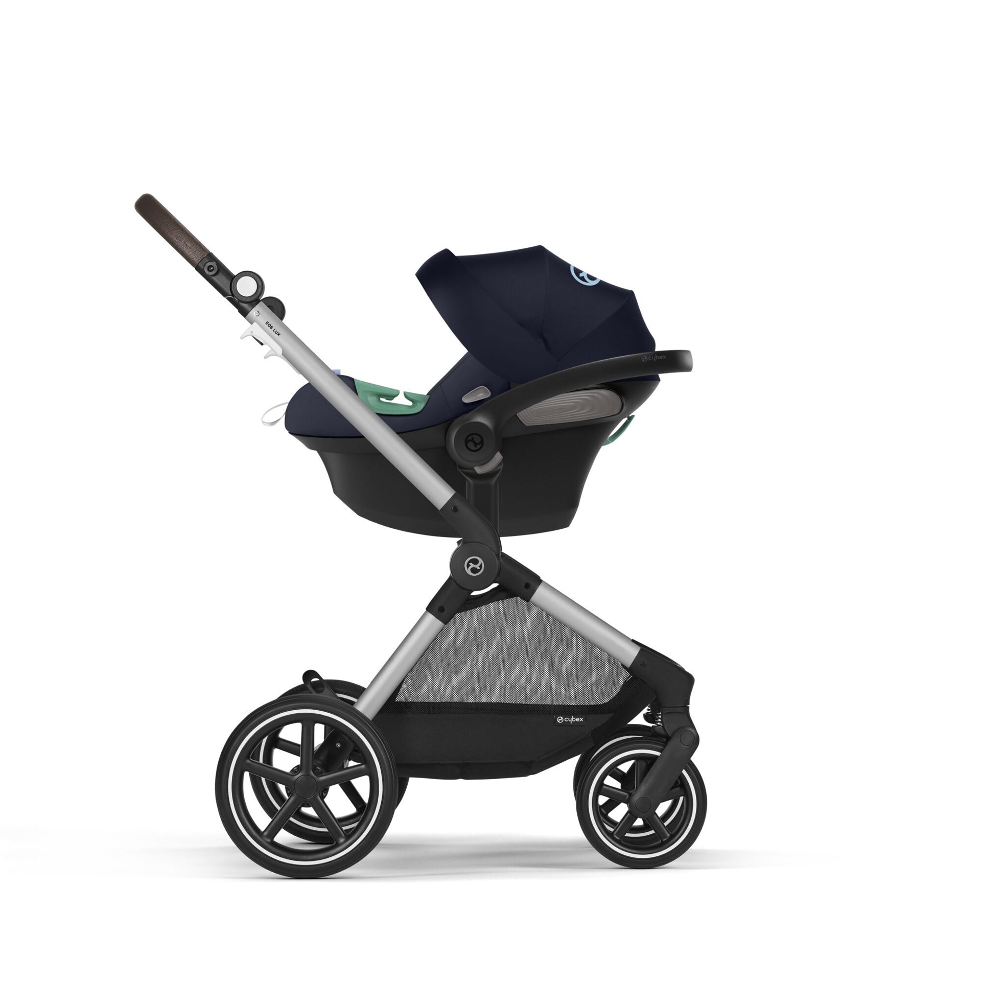 Cybex® Otroški voziček 2v1 Eos™ Lux Ocean Blue (Silver Frame) Cybex