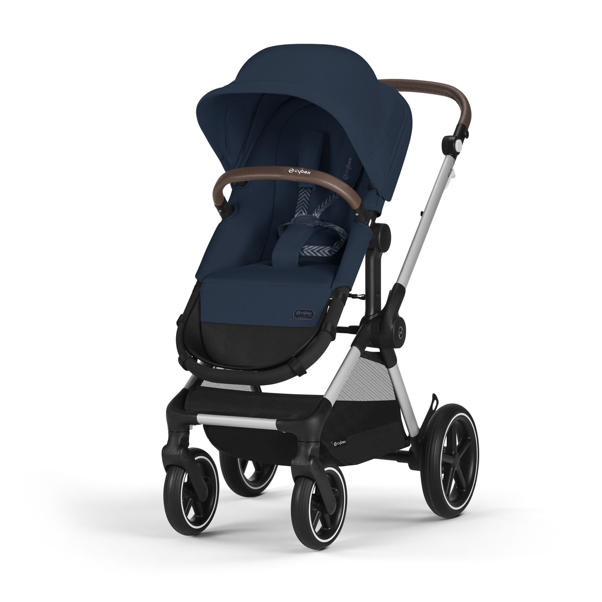 Cybex® Otroški voziček 2v1 Eos™ Lux Ocean Blue (Silver Frame) Cybex