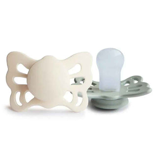 Frigg® Anatomical Silicone Pacifiers Butterfly Cream/Sage