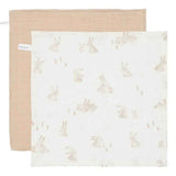 Little Dutch® Facecloths set muslin Baby Bunny/Beige 26x26