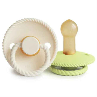 Frigg® Natural rubber Pacifier Rope Cream/Green Tea
