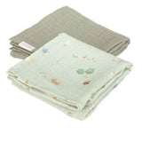 Little Dutch® Sada 2 tetra plenek Little Farm/Olive 70x70