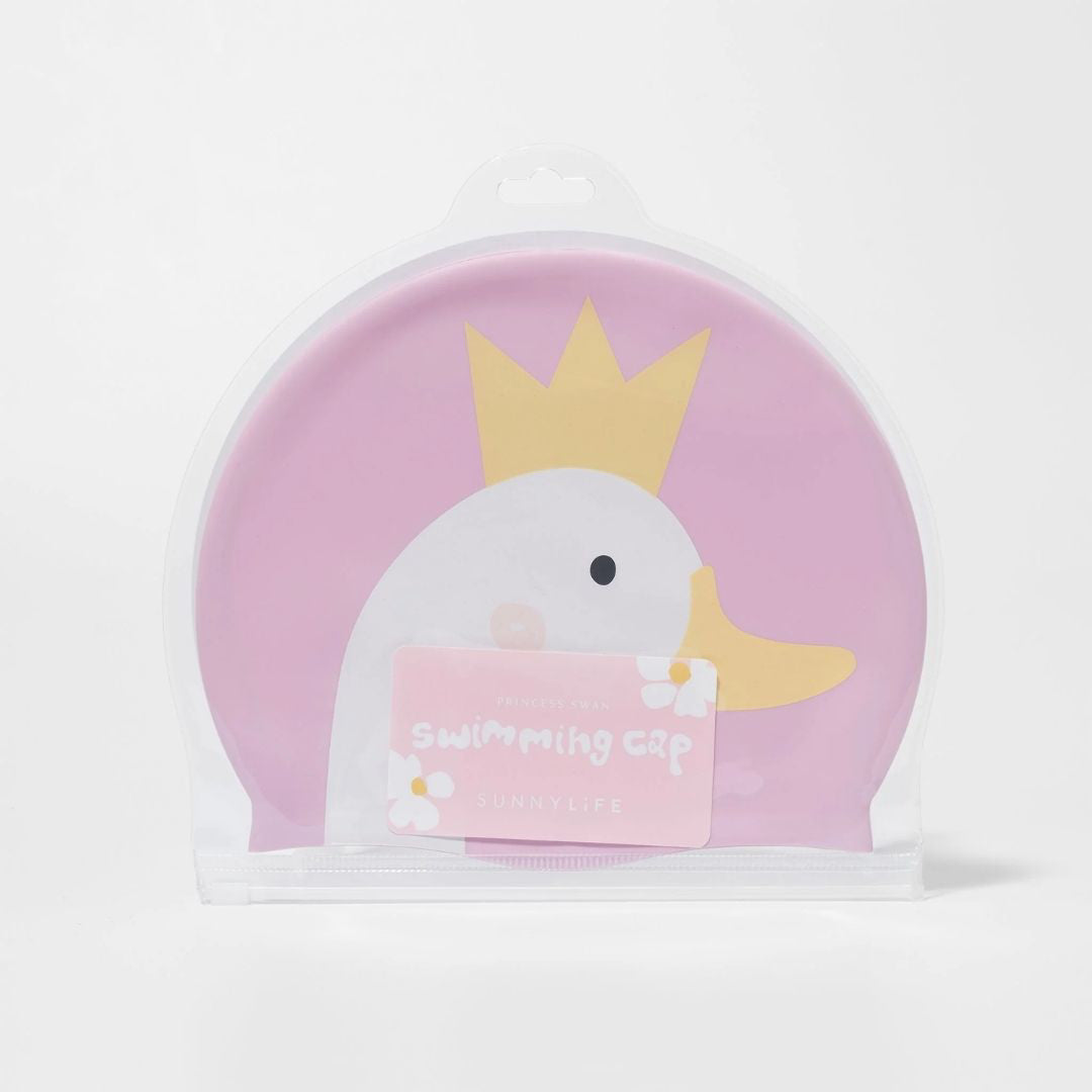SunnyLife® Otroška plavalna kapa Princess Swan (3-9L) SunnyLife