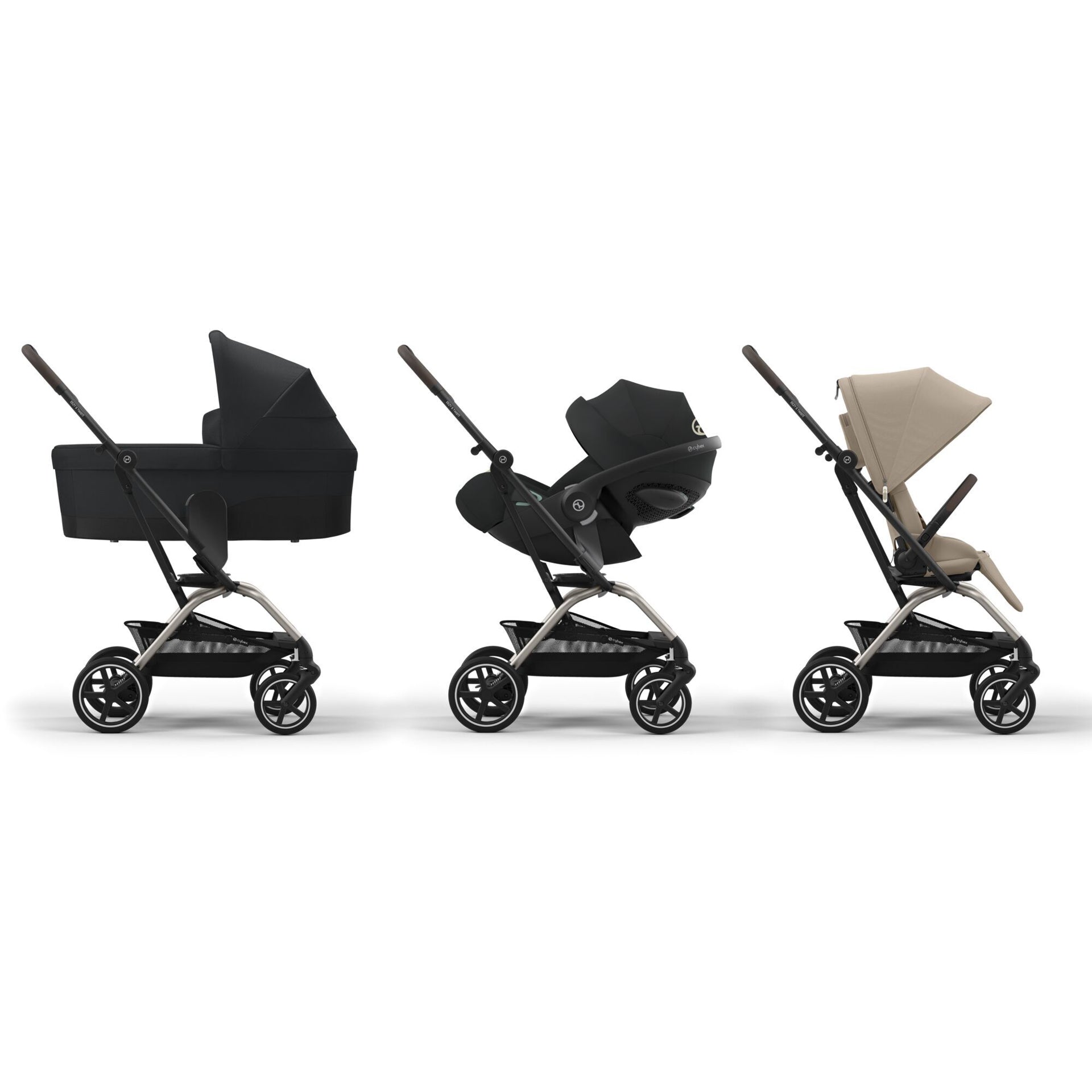 Cybex® Otroški voziček Eezy S Twist+2 Almond Beige (Taupe Frame) Cybex
