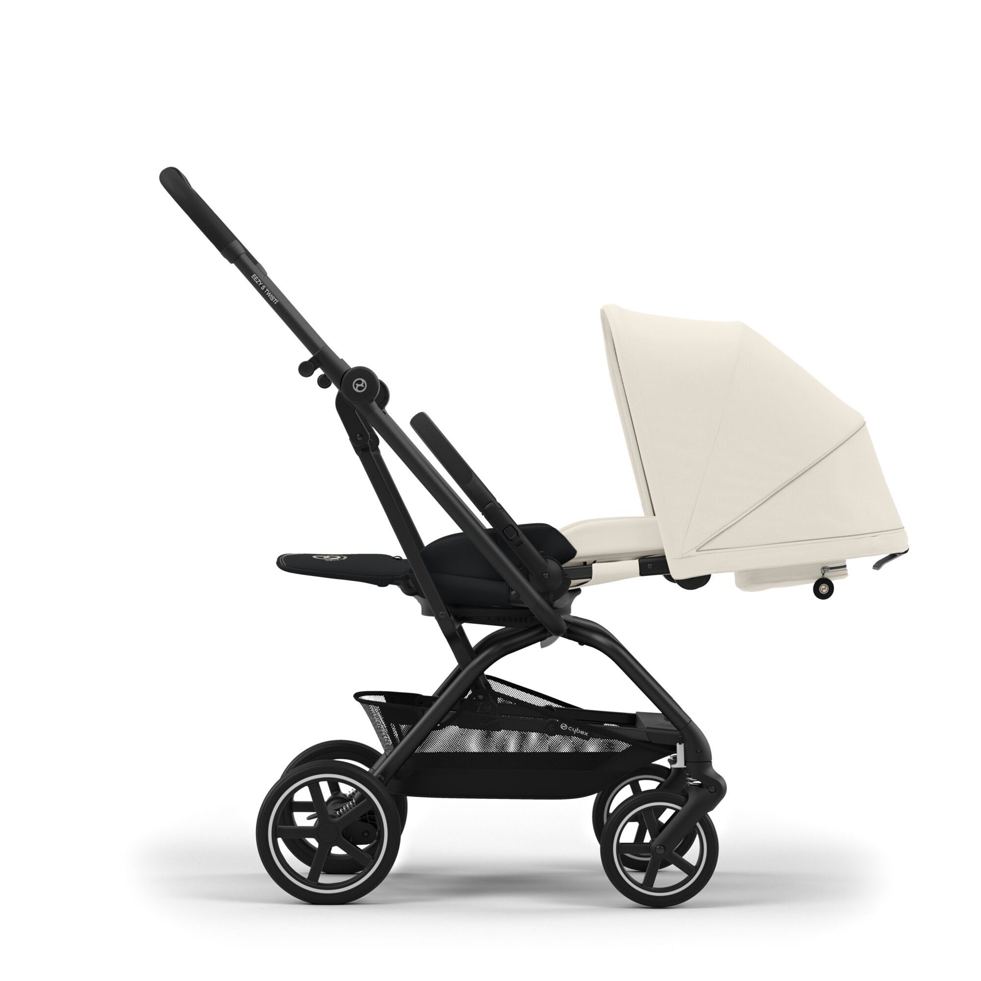 Cybex® Otroški voziček Eezy S Twist+2 Canvas White (Black Frame) Cybex