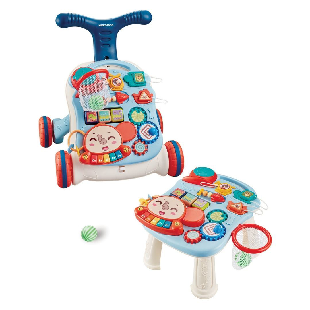 KikkaBoo® Aktivnostni voziček 3v1 Play & Grow Blue KikkaBoo