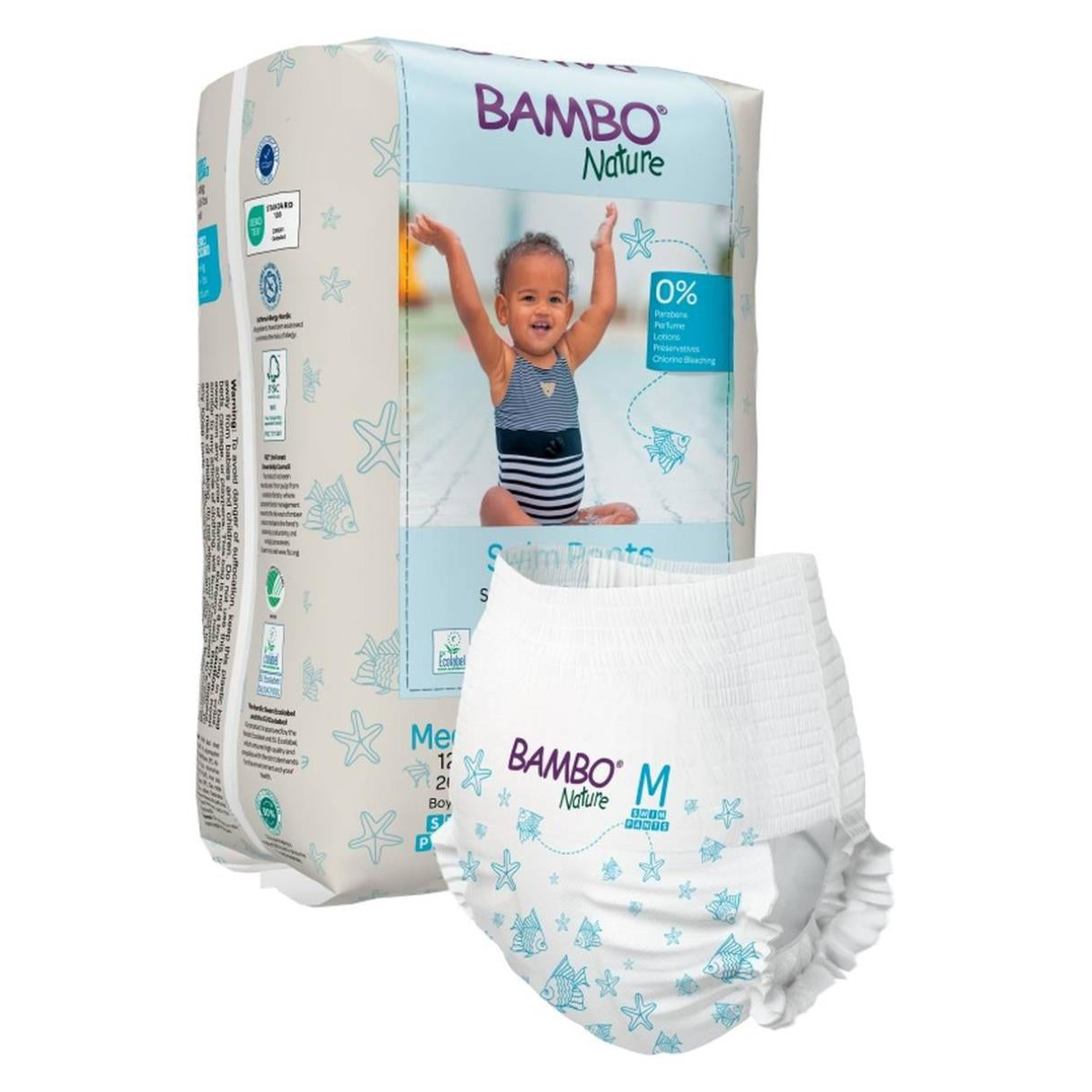 Bambo Nature® Plavalne hlačke Velikost M (12+ kg) 12 kos Bambo Nature