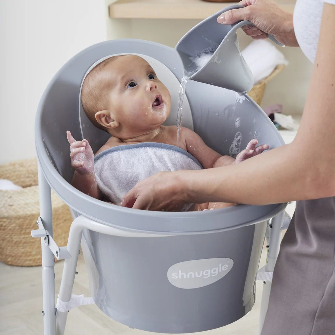 Shnuggle® Otroška banjica Baby Pebble Grey (0-12m) Shnuggle